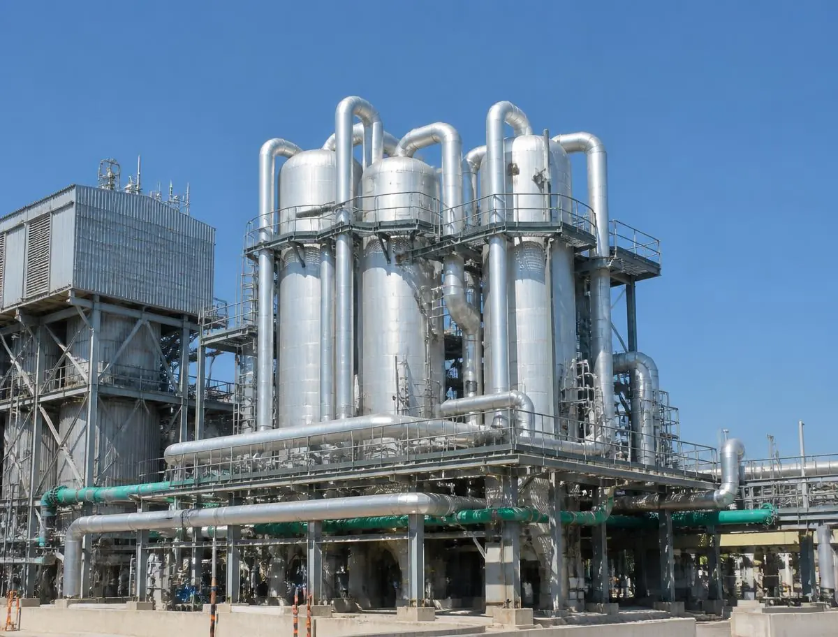 Multiple-effect evaporator bodies of a zero liquid discharge plant